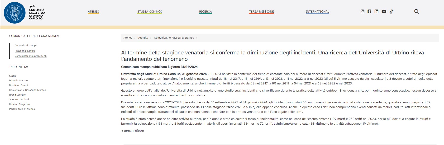 caccia EOS show fiera 2024