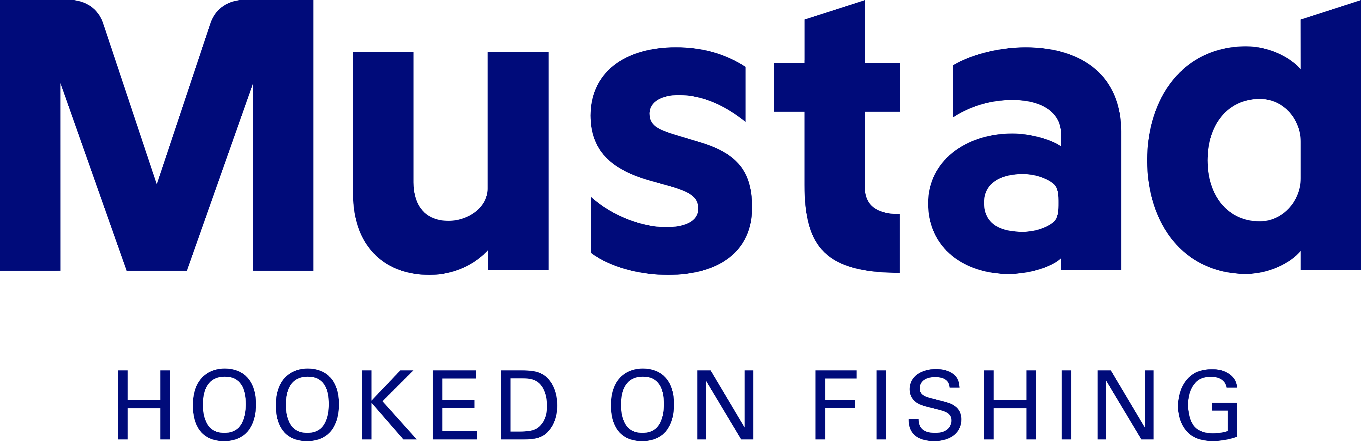 Mustad logo & strapline